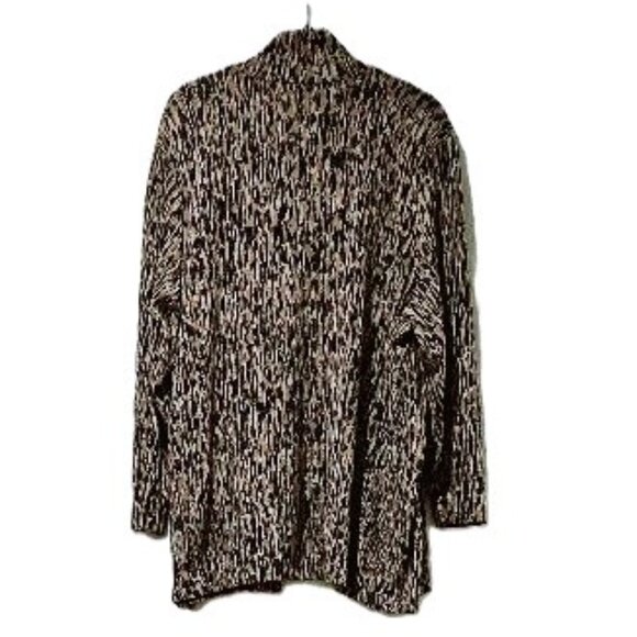 NIC+ZOE LEOPARD KNIT OPEN FRONT BLAZER  3x  JACKET WRAP - Picture 4 of 5